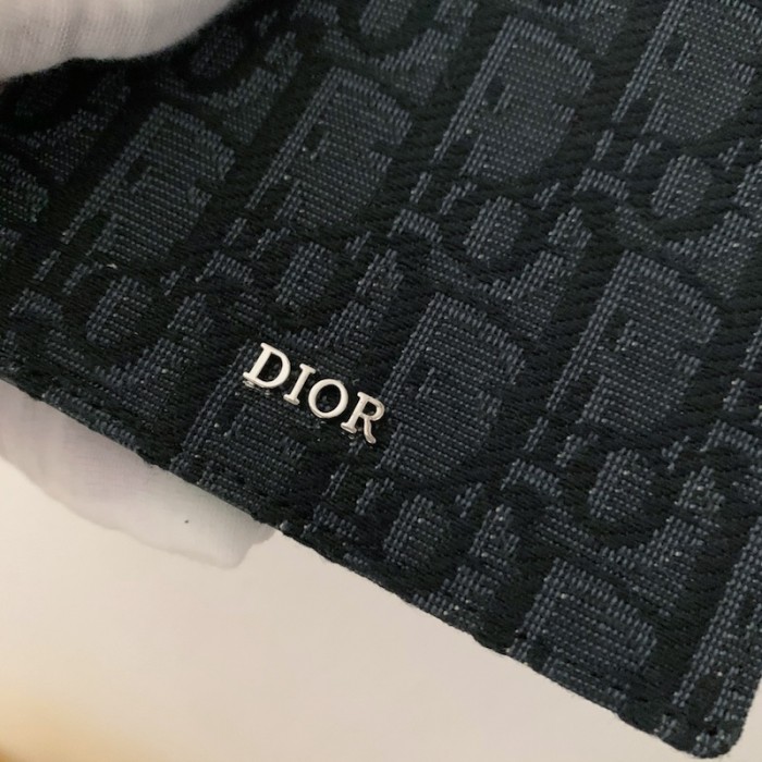 D*or oblique compact wallet men black