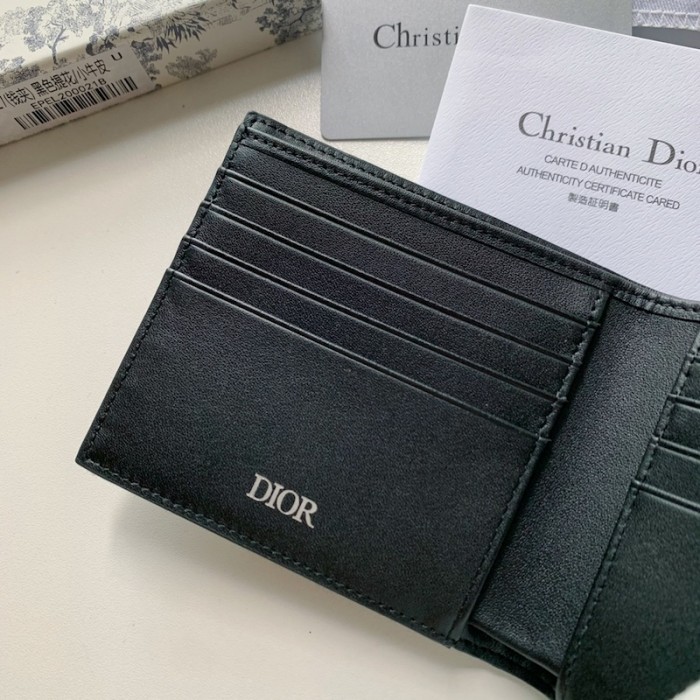 D*or oblique compact wallet men black