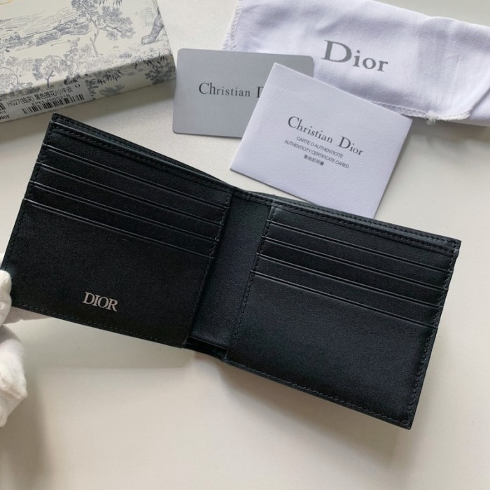 D*or oblique compact wallet men black