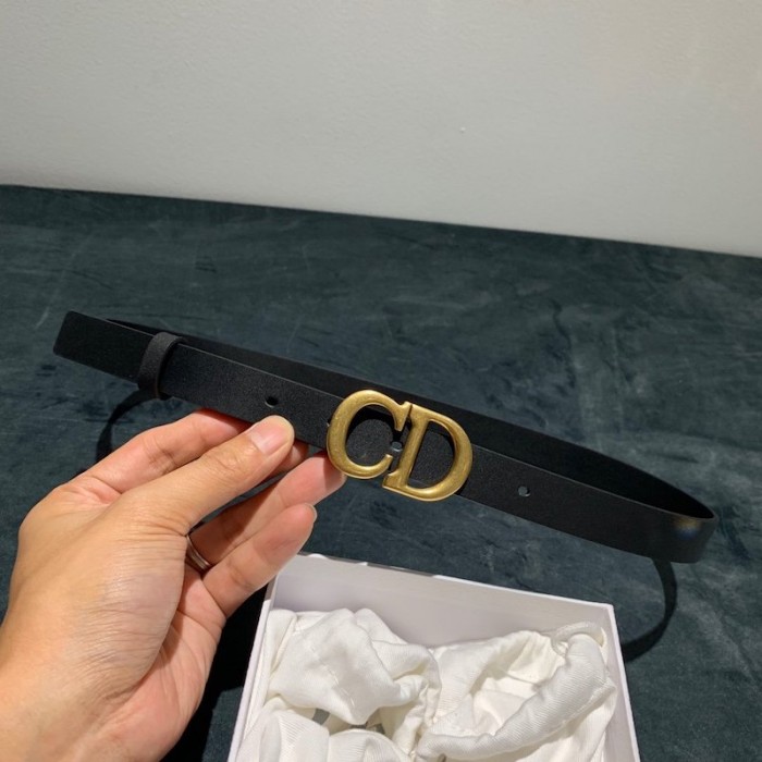 D*or saddle calfskin belt black