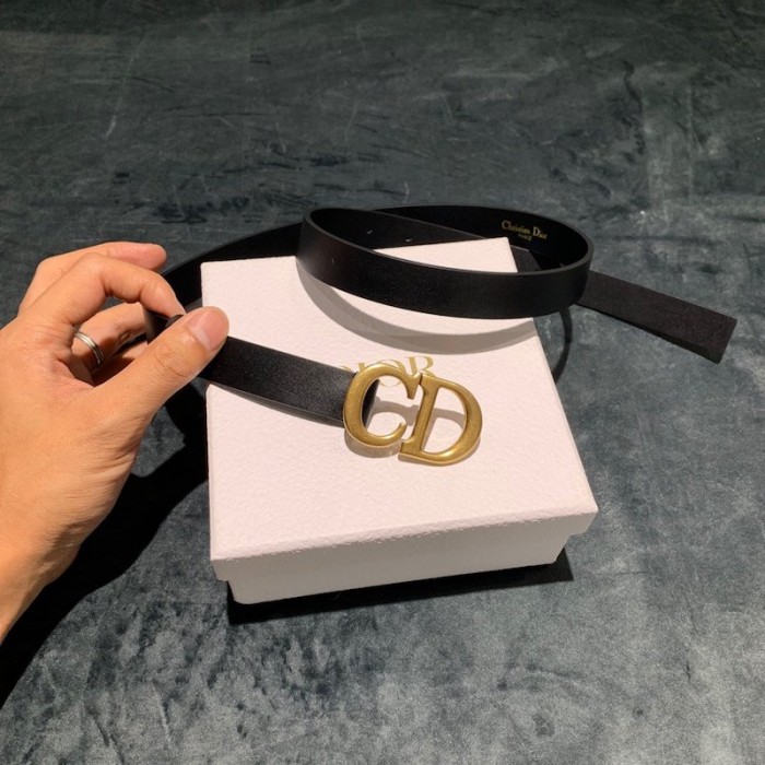 D*or saddle calfskin belt black