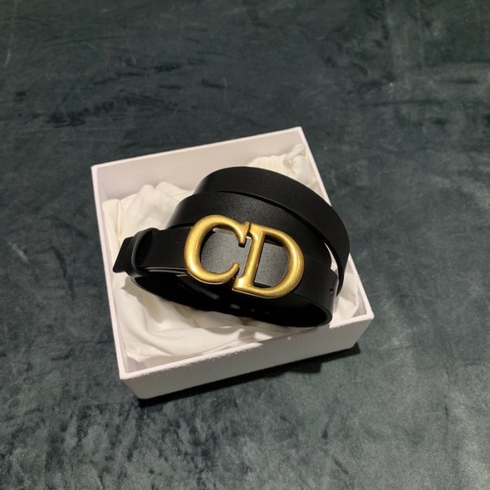 D*or saddle calfskin belt black
