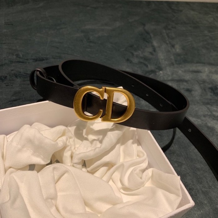 D*or saddle calfskin belt black