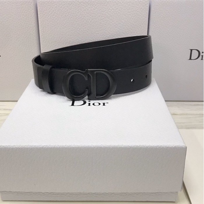 D*or saddle matte calfskin belt black