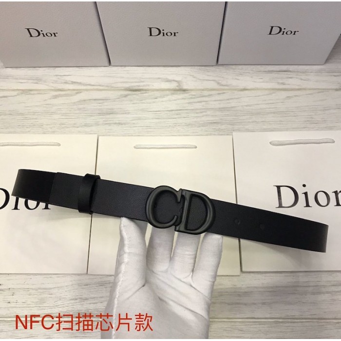 D*or saddle matte calfskin belt black