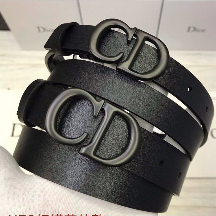 D*or saddle matte calfskin belt black