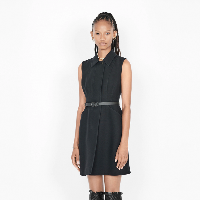 D*or saddle matte calfskin belt black
