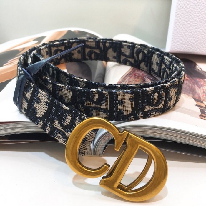 D*or saddle D*or oblique belt blue