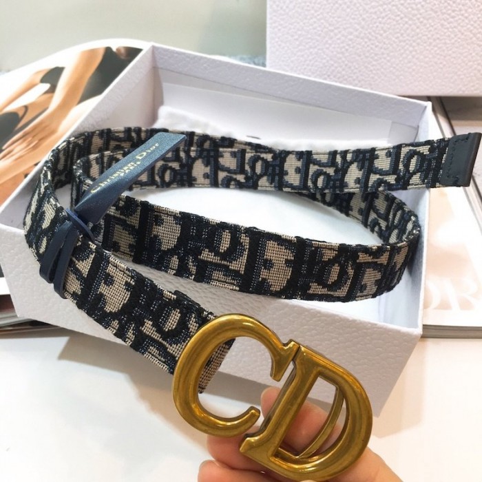 D*or saddle D*or oblique belt blue