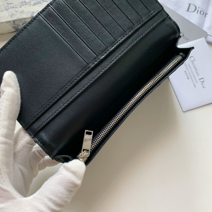 D*or vertical long wallet men black
