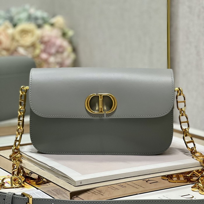 D*or 30 montaigne avenue bag gray box calfskin