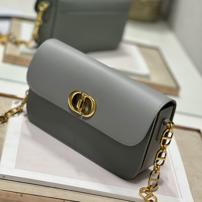 D*or 30 montaigne avenue bag gray box calfskin