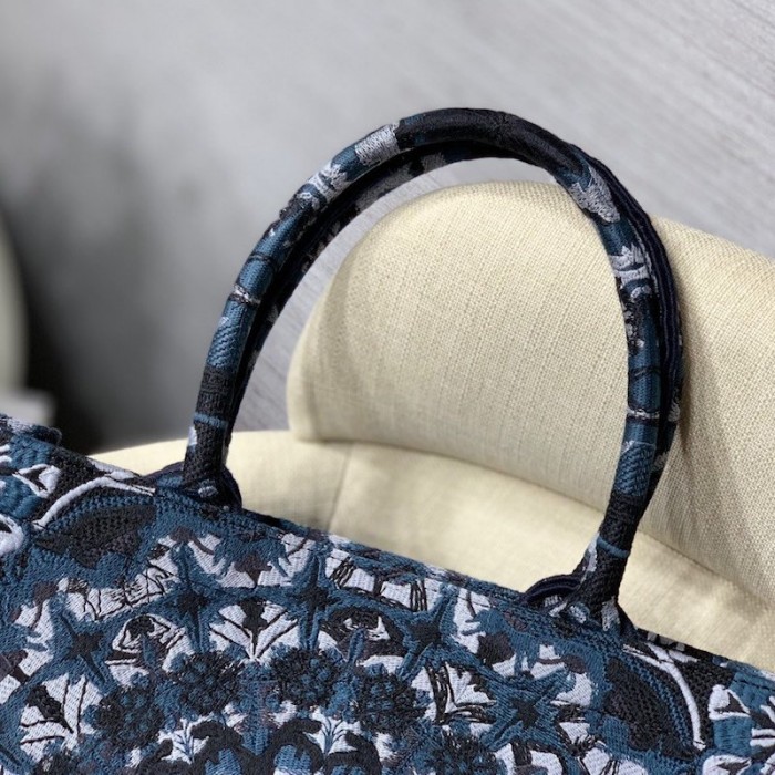 D*or book tote bag kaleidoscope blue