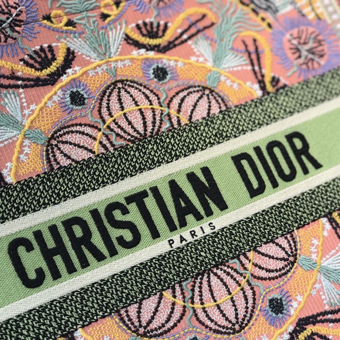 D*or book tote multicolor D*or in lights embroidery large