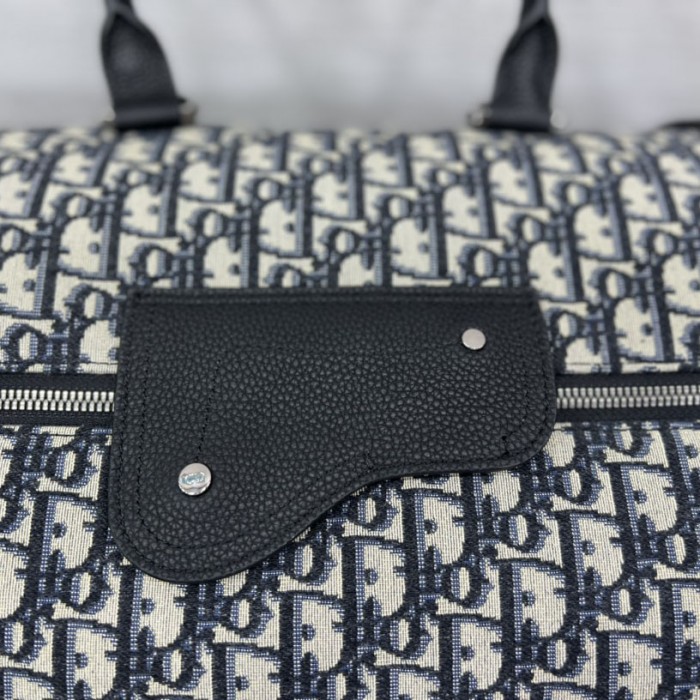 D*or lingot 50 bag beige and black D*or oblique jacquard