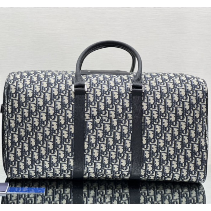 D*or lingot 50 bag beige and black D*or oblique jacquard
