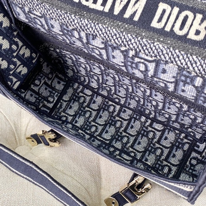 small D*orcamp bag blue D*or oblique embroidery
