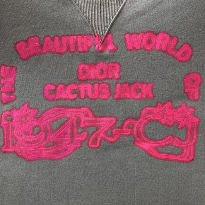 cactus jack D*or sweatshirt green cotton fleece