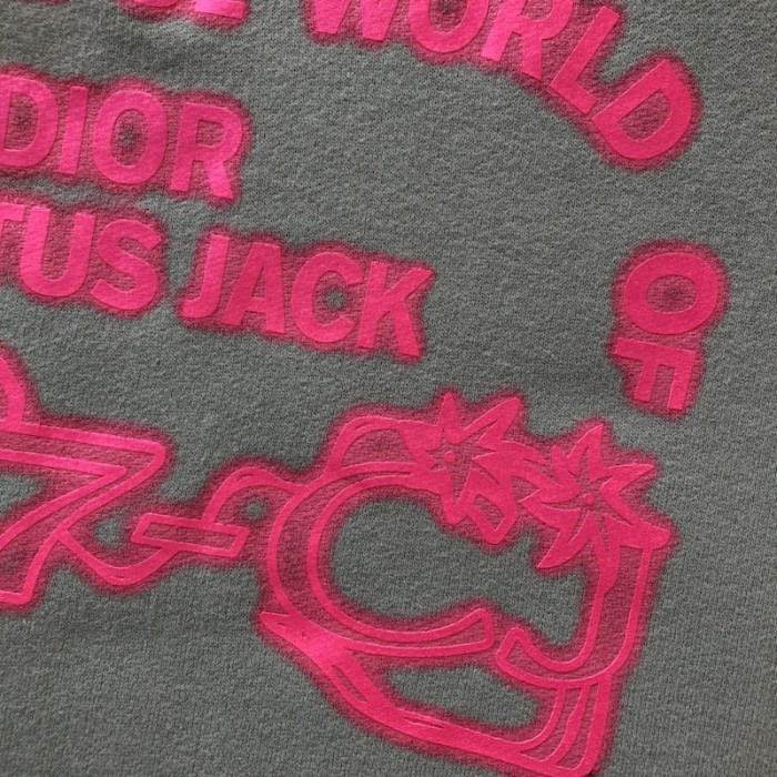cactus jack D*or sweatshirt green cotton fleece
