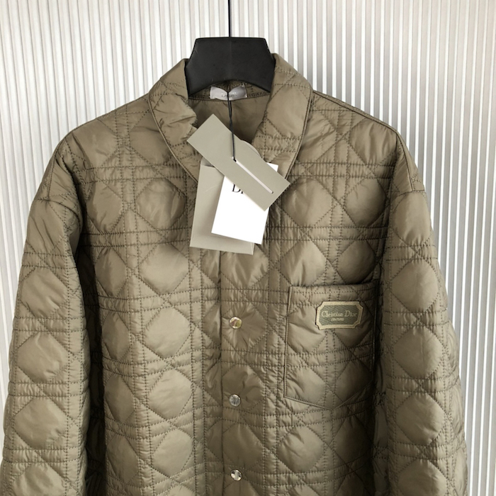 D*or cannage overshirt beige technical fabric