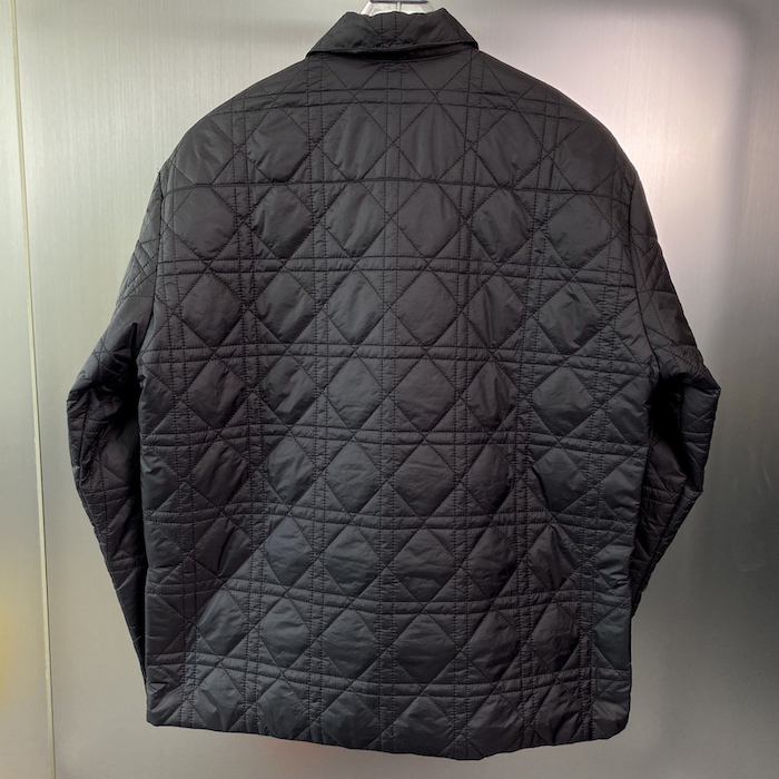 D*or cannage overshirt black technical fabric