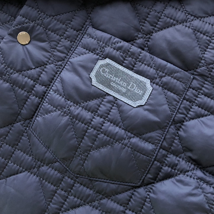 D*or cannage overshirt blue technical fabric