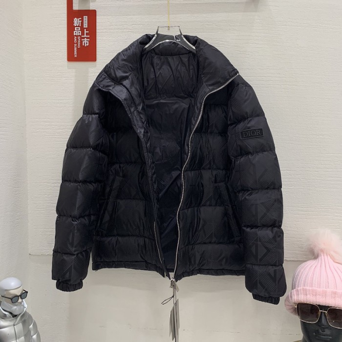 D*or cd diamond oblique down jacket black