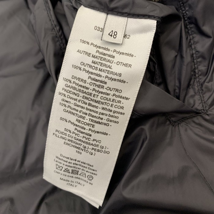 D*or cd diamond oblique down jacket black
