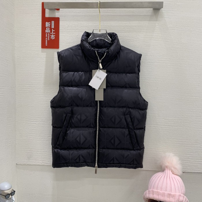 D*or cd diamond oblique down vest black