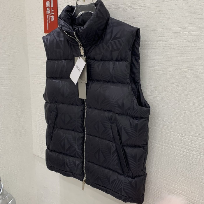 D*or cd diamond oblique down vest black