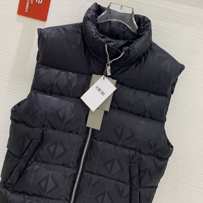 D*or cd diamond oblique down vest black