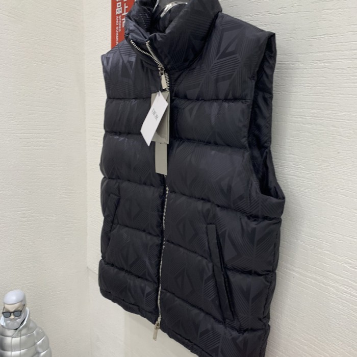 D*or cd diamond oblique down vest black