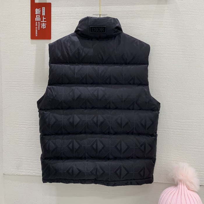 D*or cd diamond oblique down vest black