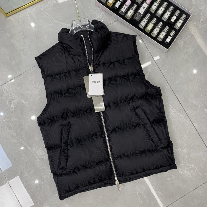 D*or cd diamond oblique down vest black