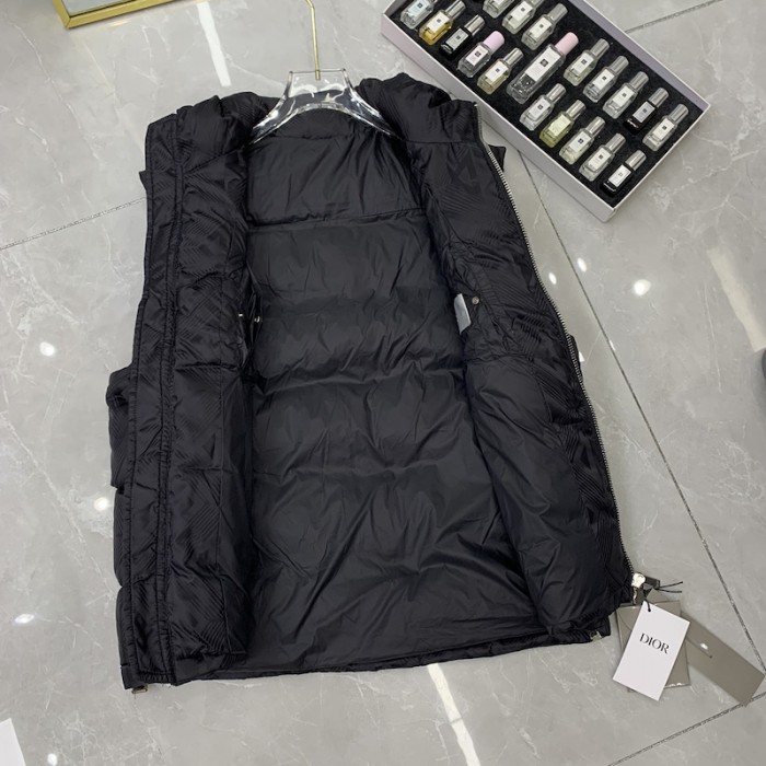 D*or cd diamond oblique down vest black