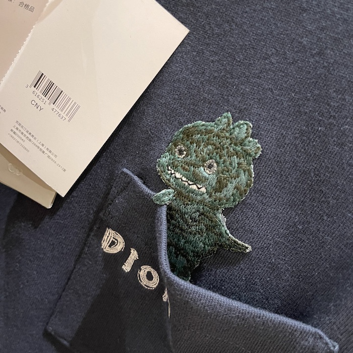 D*or and otani workshop relaxed-fit t-shirt navy blue slub cotton jersey