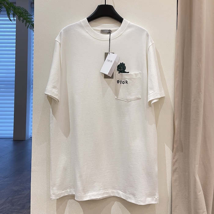 D*or and otani workshop relaxed-fit t-shirt white slub cotton jersey