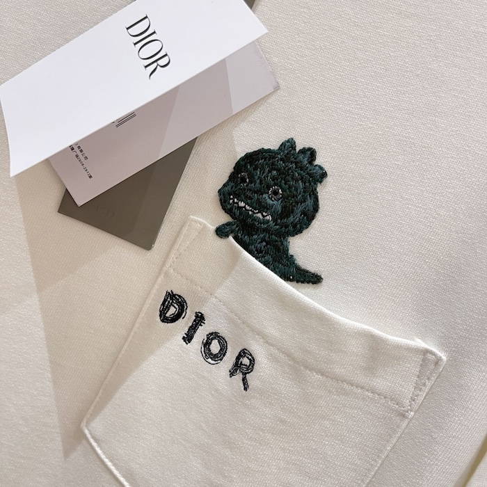 D*or and otani workshop relaxed-fit t-shirt white slub cotton jersey