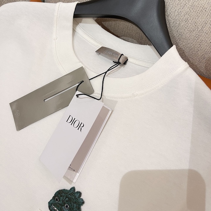 D*or and otani workshop relaxed-fit t-shirt white slub cotton jersey