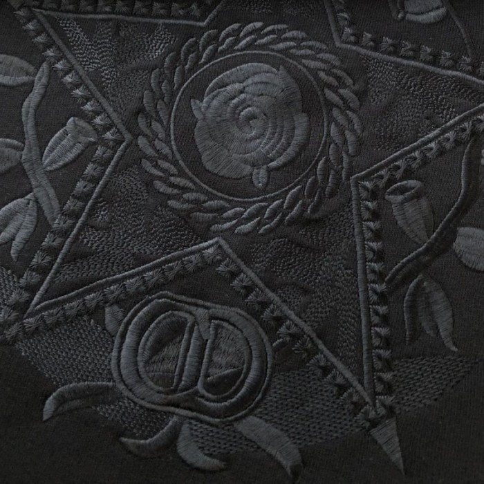 D*or etoile embroidered relaxed-fit hooded sweatshirt black