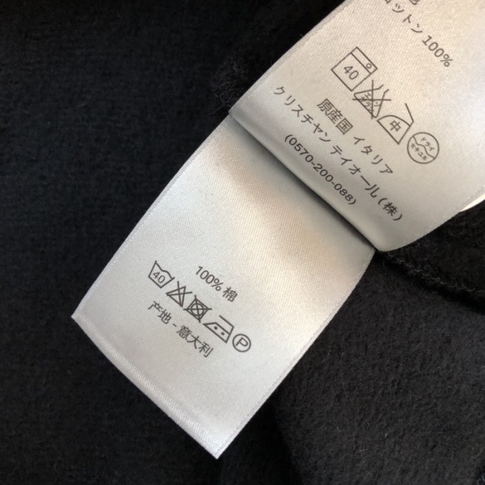 D*or etoile embroidered relaxed-fit hooded sweatshirt black