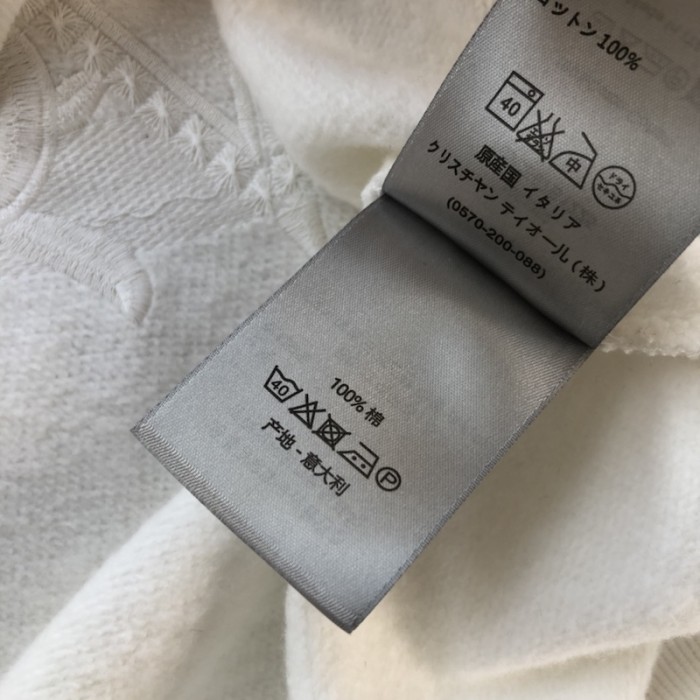 D*or etoile embroidered relaxed-fit hooded sweatshirt white