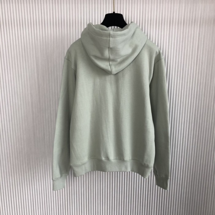 D*or icon hooded sweatshirt green cotton fleece
