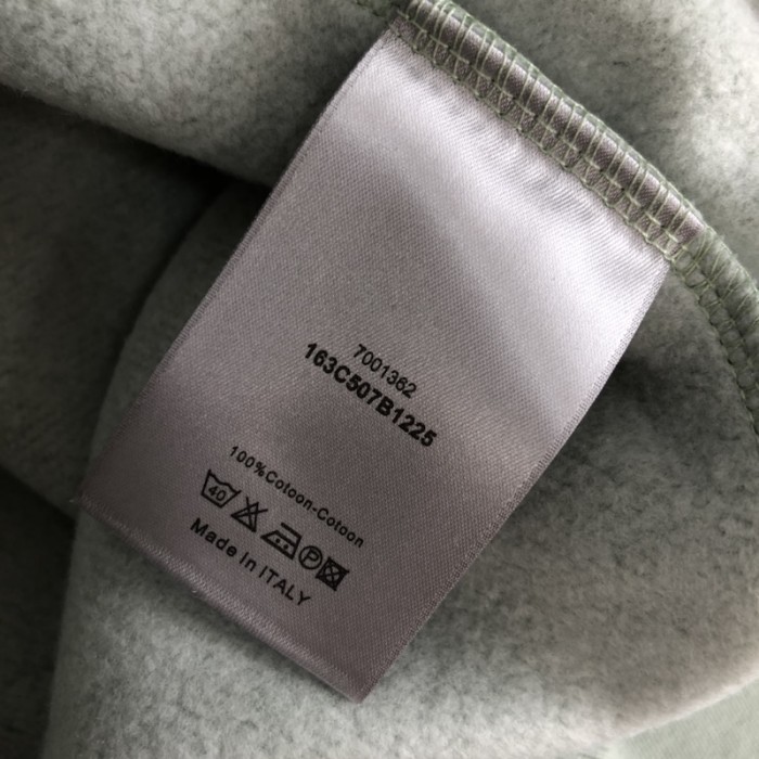 D*or icon hooded sweatshirt green cotton fleece
