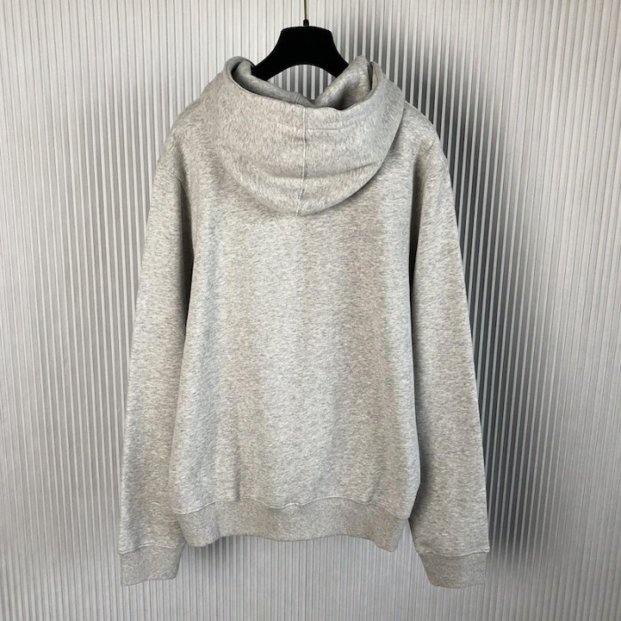 D*or essentials cd icon hooded sweatshirt gray cotton fleece