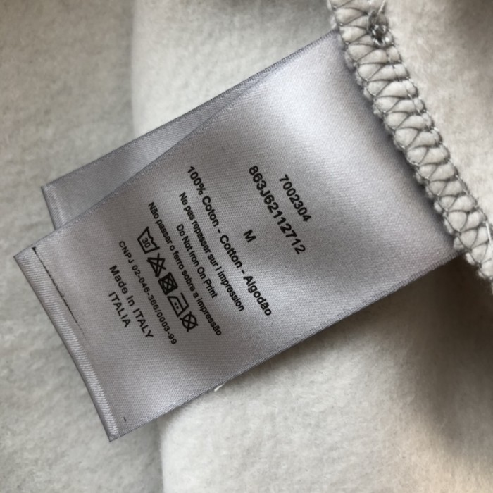 D*or essentials cd icon hooded sweatshirt gray cotton fleece