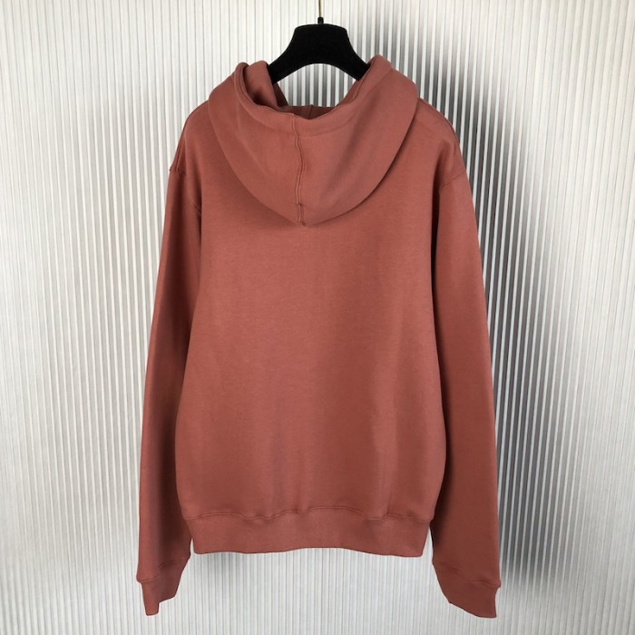 D*or essentials cd icon hooded sweatshirt rose pink cotton fleece