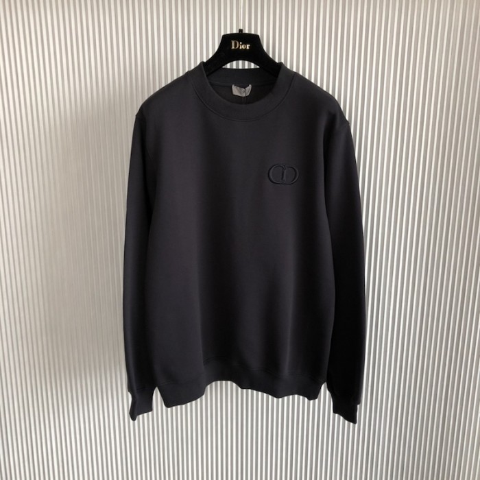 D*or essentials cd icon sweatshirt black cotton fleece