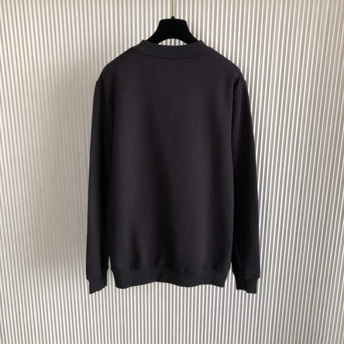 D*or essentials cd icon sweatshirt black cotton fleece