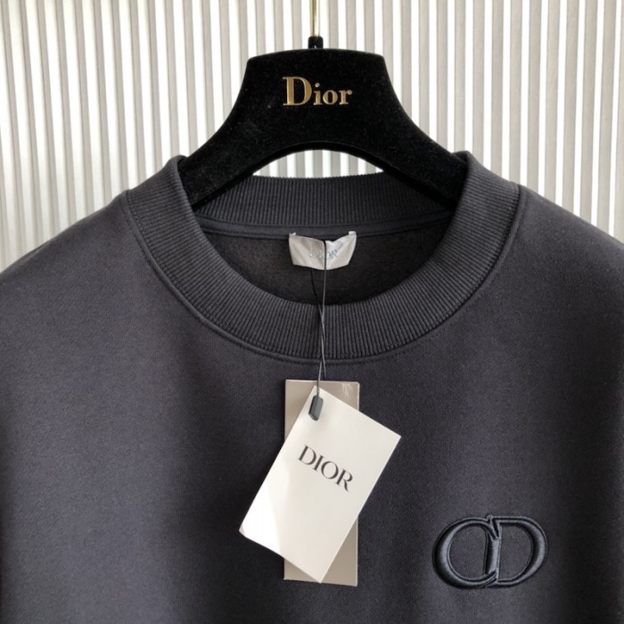 D*or essentials cd icon sweatshirt black cotton fleece